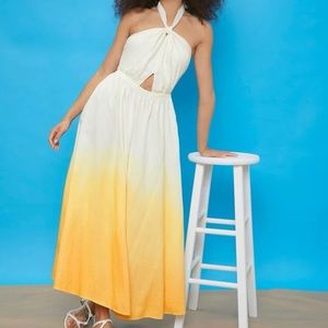 Cutout Ombré Halter Dress